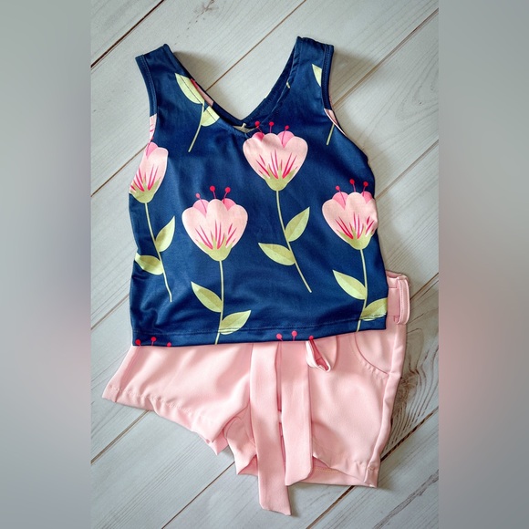 Other - Flower Print Shorts Set